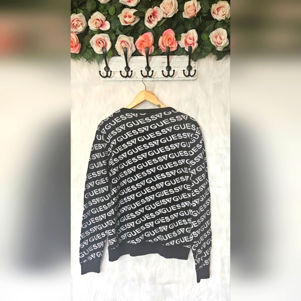 Guess Vintage Logo Knit Crewneck Sweater - Picture 3 of 6